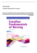 Test Bank for Canadian Fundamentals of Nursing, 6th Edition| Test Bank for Canadian Fundamentals of Nursing 6th Edition by Potter > all chapters 1-48 (questions & answers) A+ guide.