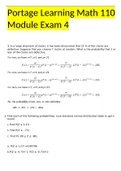 MATH 110 Module 4 Exam Questions and Answers- Portage Learning