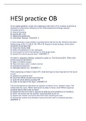 Exam (elaborations) HESI practice OB 