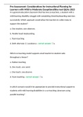 Pre-Assessment: Considerations for Instructional Planning for Learners with Mild to Moderate Exceptionalities test Q&As 2023