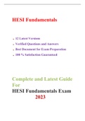 Complete and Latest Guide For HESI Fundamentals Exam   2023