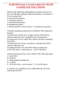 AGR3303 Exam 1 Lecture Quiz Q's WITH COMPLETE SOLUTIONS