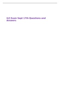 ILE Exam Sept 17th Questions and Answers