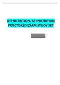 ATI nutrition, ATI Nutrition Proctored Exam Study Set