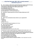 ACLS Post Test (copy)  2023 / 100 % correctly answered (Download to get an A)