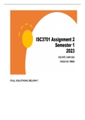 ISC3701 Assignment 2 SEMESTER 1 2023 FULL SOLUTIONS DISTINCTION GUARANTEED