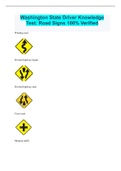 Washington State Driver Knowledge Test: Road Signs 100% Verified