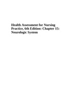 Health Assessment for Nursing Practice, 6th Edition: Chapter 15: Neurologic System