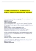 ATI RN Fundamentals 2019B Practice B(NEW Update Questions And Answers)