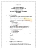 NUR 3215L  STUDY GUIDE FOR NURSING MANAGEMENT OF CLIENTS WITH MUSCULOSKELETAL INJURIES: TRAUMA