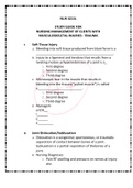 NUR 3215L  STUDY GUIDE FOR NURSING MANAGEMENT OF CLIENTS WITH MUSCULOSKELETAL INJURIES: TRAUMA