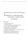 Test bank for Talaro’s Foundations in Microbiology 11th Edition By Barry Chess.