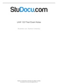 LAW 122 Business Law - Ryerson University. Final Exam Notes. All Chapters 1-12