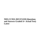 NHA CCMA 2023 EXAM Questions and Answers | Score 100% Actual Test Latest.