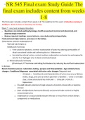 NR 545 Final exam Study Guide The final exam includes content from weeks 1-8. Upadated 2023NR 545 Final exam Study Guide The final exam includes content from weeks 1-8. Upadated 2023NR 545 Final exam Study Guide The final exam includes content from weeks 