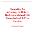 Competing for Advantage 3e Robert Hoskisson Michael Hitt Duane Ireland Jeffrey Harrison (Test Bank)