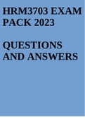 HRM3703 EXAM PACK 2023