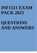 INF1511 EXAM PACK 2023