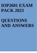 IOP2601 EXAM PACK 2023