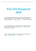 ATI Peds Proctor, ATI Proctored PEDs, ATI Pediatrics Proctored Exam, PEDS ATI proctored
