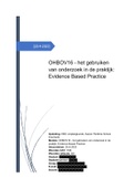 OHBOV16 Het gebruiken van onderzoek in de praktijk: Evidence Based Practice