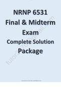 NRNP 6531 Final & Midterm Exam Complete Solution Package 2023