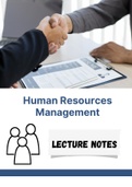 Lecture Notes on Human Resources Management