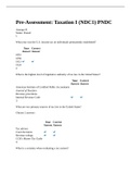  ACCOUNTING C237 Pre-Assessment: Taxation I (NDC1) PNDC tax 1 pre assessment.