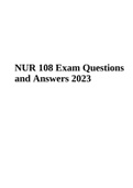 NUR 108 Exam Questions and Answers 2023