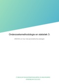 Uitgebreide samenvatting les 6 statistiek 3: voorkennis + ANOVA's 