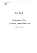 Test Bank for The Law of Work, 2nd Edition by David J. Doorey