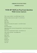 NURS 487 MidTerm Prep Exam Questions With Correct Answers