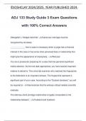 ADJ 133 Study Guide 3 Exam Questions with 100% Correct Answers