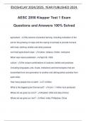 AESC 2050 Kiepper Test 1 Exam Questions and Answers 100% Solved