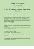 NURS 487 EXAM 2 Questions With Correct Answers