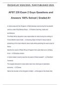 AFST 235 Exam 2 Guyo Questions and Answers 100% Solved | Graded A+