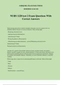 NURS 1220 test 2 Exam Questions With Correct Answers