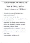 Alattar Q4 Ultimate Final Exam Questions and Answers 100% Solved