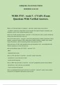 NURS 3715 - week 5 - CVAD's Exam Questions With Verified Answers.