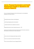 Jarvis: Physical Examination and Health Assessment Chapter 2. Questions and answers, Rated A+