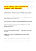 NPTE Practice Test Questions and answers 2022. Graded A+