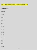 APEX NIH Stroke Scale Group A Patient 1-6 Exams Questions and Answers (2022/2023) (Verified Answers)