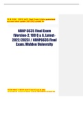 NRNP 6635 Final Exam (Version-2, 100 Q & A, Latest- 2022/2023) / NRNP6635 Final Exam: Walden University