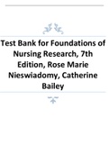 Test Bank for Foundations of Nursing Research 7th Edition by Nieswiadomy.pdf