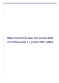 Relias dysrhythmia basic test answers 2023 dysrhythmia basic A a graded 100% verified