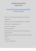 OAM 330 Final Exam Questions With Correct Answers