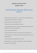 OAM 331 Exam 2 Questions With Correct Answers