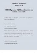 OB HESI practice 2024 Exam Questions and Verified Answers 2024