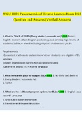 WGU D096 Fundamentals of Diverse Learners Exam 2023 Questions and Answers (Verified Answers)