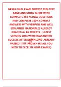 NR509 FINAL EXAM NEWEST 2024 TEST BANK AND STUDY GUIDE WITH  COMPLETE 250 ACTUAL QUESTIONS AND COMPLETE 100% CORRECT ANSWERS WITH VERIFIED AND WELL EXPLAINED  RATIONALES ALREADY GRADED A+ BY EXPERTS  |LATEST VERSION 2024 WITH GUARANTEED SUCCESS AFTER DOWN